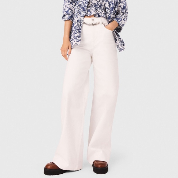 High-waisted wide-leg jeans - Picture 1 of 5